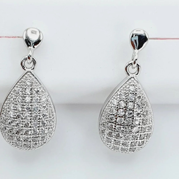 - "925 Sterling Silver Cubic Zirconia Earrings, U19254682 - Picture 6 of 11